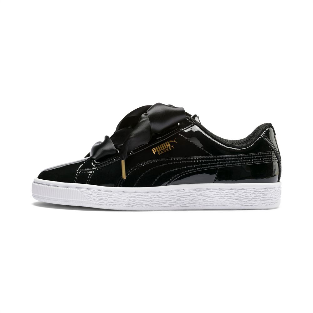 Puma Basket Heart Patent Női Sportcipő - Fekete ( Hungary - LIZRF2916 )